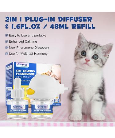 Soothing Cat Calming Diffuser Kit - 2 Pack Refill Pheromone Diffusers for Fear Relief | Enhanced Cat Calming Solution - Buy Online on SooperMarket.com
