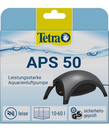 Tetra APS 50 Aquarium Air Pump - quiet diaphragm pump for aquariums from 10-60 L black Black APS 50 (10 - 60 L)