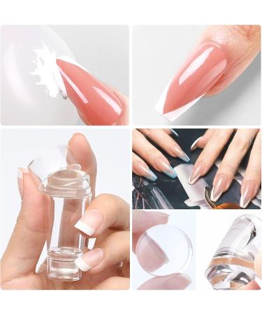 Sularpek Silicone Jelly Stamper - Double Sided Transparent Nail Art Stamper with Scraper | Manicure Tool - Buy Online on SooperMarket.com
