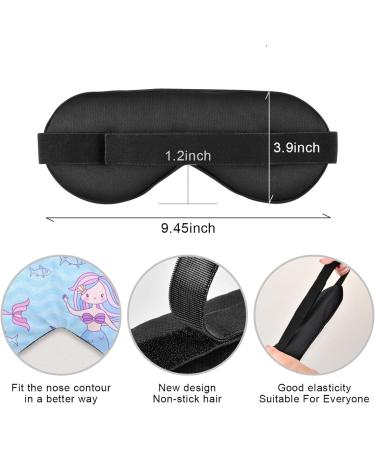 Light Blocking Eye Mask for Adults - Adjustable & Breathable | Perfect for Travel, Yoga, Meditation, and Office Deep Sleep | Comfortable and Cute Mermaid Design - Buy Online on SooperMarket.com