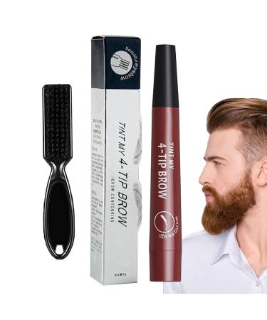 Bartstift Filler | Waterproof Hair Base Pencil - Long-Lasting Beard & Mustache Makeup in Aznever Red-Brown | Natural Finish for Men - Buy Online on SooperMarket.com