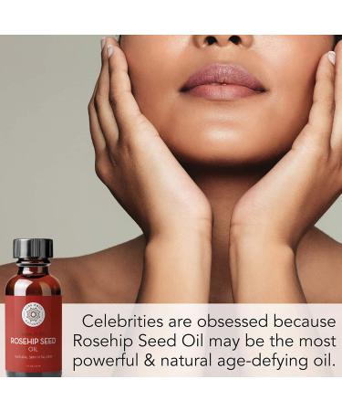 Pure Body Naturals Rosehip Facial Oil 1 fl oz - Cold Pressed & Unrefined - Moisturizes Face, Nails, Hair & Skin - Buy Online on SooperMarket.com
