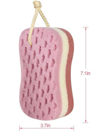 Dravency Large Body Scrubber Sponge Set - Bath Loofah Sponge for Women and Men - No Disintegration or Mould - Buy Online on SooperMarket.com