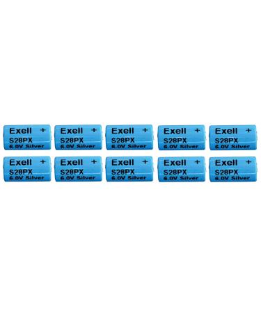 10pc Exell S28PX 6V Silver Oxide Battery 4SR44 V28PX PX28 544