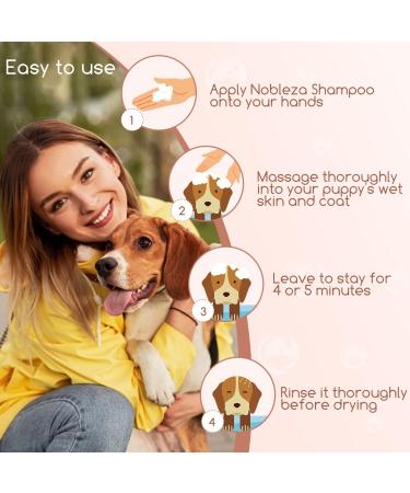 Nobleza Dog Shampoo for Itching & Mites - Anti-Bacterial Sensitive Formula for Cats Puppies & Kittens - 250ml Red - Buy Online on SooperMarket.com