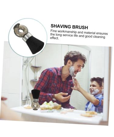 Buy Mikinona Broken Hair Brush & Shaving Brush - Professional Barber Tool for Beard Care & Styling - 8.5x3.5x14.5cm Black - International Shipping Available - Buy Online on SooperMarket.com