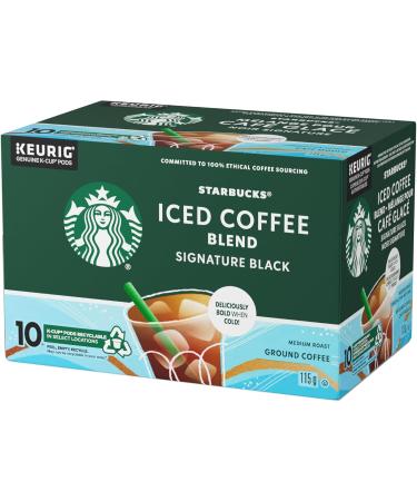 STARBUCKS Iced Coffee Blend Signature Black K-Cups Cold Brew Coffee Pods Medium Roast Vibrant Smooth And Balanced - Buy Online on SooperMarket.com