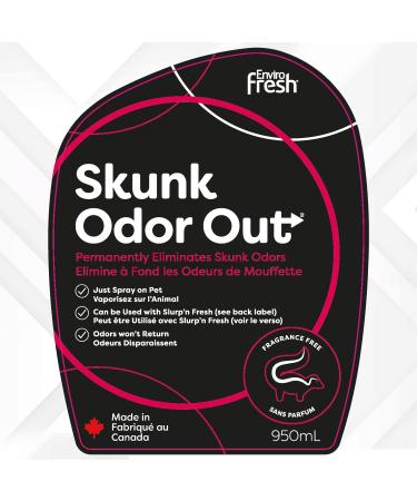 Skunk Odor Out by EnviroFresh For Dogs Cats Pets Animal Cage Cleaning Spray Skunk Odor Eliminator Made In Canada (Skunk Odor Remover Spray (950 mL)) - Buy Online on SooperMarket.com