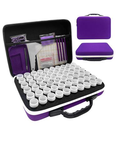 LIRUNQIU Diamond Painting Storage Containers, 60 Slots Diamond Painting Accessories and Tools for Diamond Art Organizer Case 60 Jars