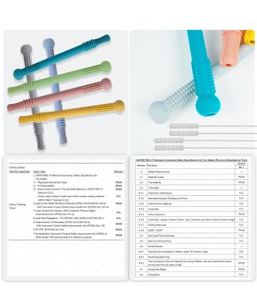 Hollow Molar Teether Silicone Baby Teething Toy (6 Pack) with Cleaning Brush - BPA Free & Freezable - Multicolored for Boys and Girls - Buy Online on SooperMarket.com