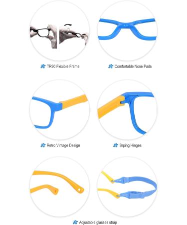 JoXiGo Blue Light Blocking Glasses for Kids (3-7 Years) - Pink with Strap & Case | Protect Your Baby's Eyes - Buy Online on SooperMarket.com