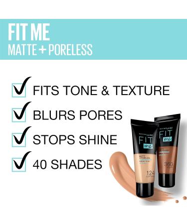 Maybelline Fit Me Matte + Poreless Makeup No. 104 Soft Ivory - 30ml | All Skin Types | International Shipping - Buy Online on SooperMarket.com
