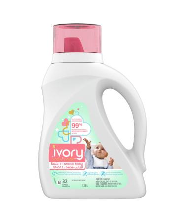 Ivory Snow Stage 2: Active baby Liquid Laundry Detergent 32 Loads 1.36 Liter