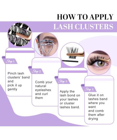 Lash Clusters 208 PCS Individual Eyelash Extensions D-8-16MM B05 Wispy Soft Comfortable Band False Lashes - DIY Lash Kit B05+B05 - Buy Online on SooperMarket.com