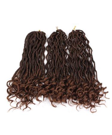 Eunice 20 Wavy Faux Locs - Synthetic Crochet Braids Curly Dreadlocks (3 Packs 1B/30) | Shop Internationally! - Buy Online on SooperMarket.com