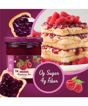ChocZero Sugar Free Raspberry Jam Preserves - Keto Jelly - No Added Sugar Fruit Spread - 12oz Jar - Buy Online on SooperMarket.com