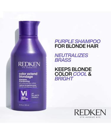 REDKEN Blondage Purple Shampoo & Conditioner Set | Hair Toner for Blonde & Color Treated Hair | Neutralizes Brassy Tones | Citric Acid Formula | 10.1 Fl. Oz (Pack of 2) - Buy Online on SooperMarket.com