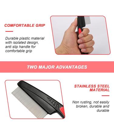Cat Ridge Stainless Steel Brush - Gentle Scalp Care & Lice Comb for Cats & Dogs | Durable Flea & Tangle Remover - Buy Online on SooperMarket.com
