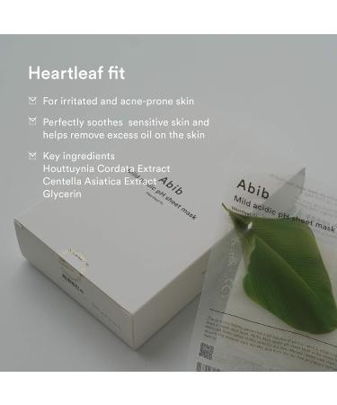 Abib Heartleaf Fit Sheet Mask 30ml (10pcs) - Gentle pH-Balanced Skincare - Buy Online on SooperMarket.com