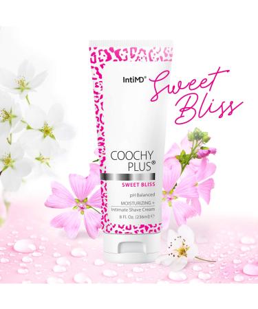 Coochy Plus Sweet Bliss Shaving Cream 8oz - Rash-Free Moisturizing Formula for Bikini Line, Armpit & Pubic Area - Buy Online on SooperMarket.com