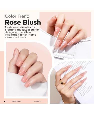 Modelones Pink Builder Gel - 15ml UV Hard Gel for Nail Extensions & Strengthening | Ideal for Gel Nails Art - Buy Online on SooperMarket.com