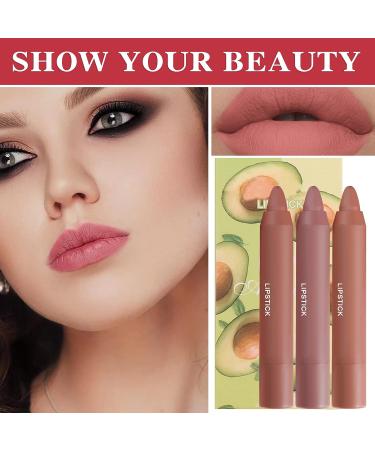 Fusang 3Pcs Nude Matte Lipstick Set - Long Lasting & Nourishing Lipgloss Set (Set B) - Buy Online on SooperMarket.com