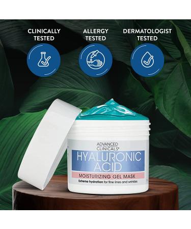 Advanced Clinicals Hyaluronic Acid Gel Mask - Hydrating & Brightening Anti-Aging Facial Mask (Pack of 2) - 5 Fl Oz Each - Buy Online on SooperMarket.com