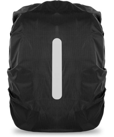 Lusofie Waterproof Backpack Rain Cover, Reflective Strip, Anti-Dust | Orange Black | S (30-40L) - Ideal for Hiking, Cycling, Camping, Traveling - Buy Online on SooperMarket.com