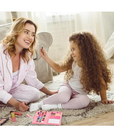 Kioiner 33 Colors Makeup Palette Set for Kids All in One Makeup Kit with 5 pcs Makeup Brushes for Girls with Eyeshadows Lipstick Blush Eyebrow Powder Shading Powder Small Makeup Brushes Mirror - Buy Online on SooperMarket.com