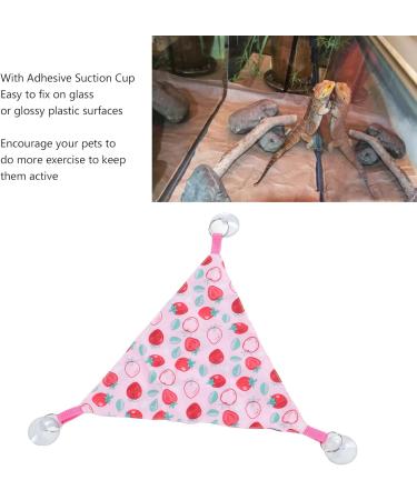 Alvinlite Reptile Hammock 2-Pack - Pink Strawberry Pattern Lizard & Bearded Dragon Climbing Accessories (33x33x46cm) - Buy Online on SooperMarket.com