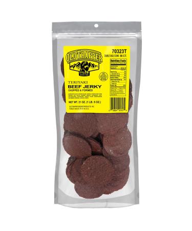 Old Trapper Teriyaki Double Eagle Beef Jerky | Traditional Style Real Wood Smoked | 1 Bag (80 Pieces) Teriyaki 80 count (Pack of 1)