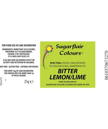 Bitter Lemon Spectral Paste by Sugarflair 25g - Buy Online on SooperMarket.com