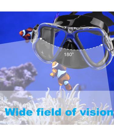 PIYAZI Snorkeling Gear Set for Adults - Anti-Leak, Anti-Fog, Wide View, Blue - Perfect for Scuba Diving, Swimming, and Travel - Buy Online on SooperMarket.com