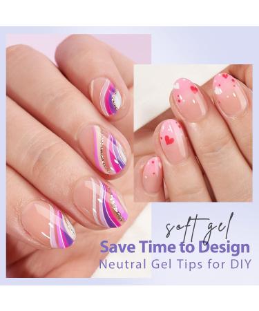 Buy Bartbox Extra Almond Press on Nails - Soft Gel Full Cover Tips 160 Pre-Designed Short Nail Extensions in XXS Almond Beige - Perfect for Geln gel! - Buy Online on SooperMarket.com