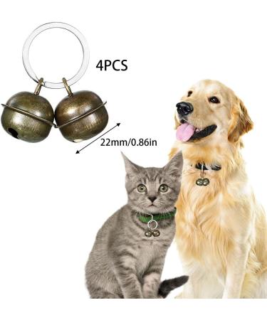 DARENYI 4 Pcs Dog Cat Collar Bells Pet Tracker Brass Bell Dog Tracker Metal Bells Small Bells for Pet Collars Anti-Lost Training Bells - Buy Online on SooperMarket.com