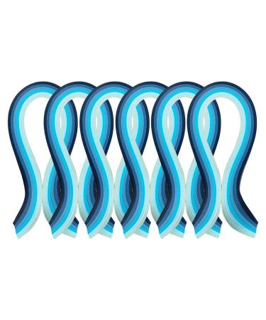 arricraft 1200 Strips 3mm Quilling Paper Strips  Quilling Art Strips  6 Colors Paper Craft Supplies for Paper Art DIY Craft Projects-Blue Gradient 3mm Blue