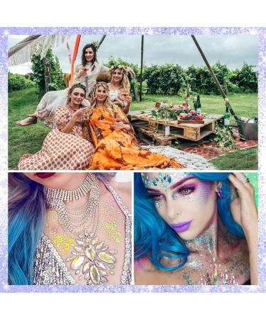 Mermaid Sequins Holographic Face Glitter Gel - Festival Makeup for Face, Body, and Hair - Buy Online on SooperMarket.com