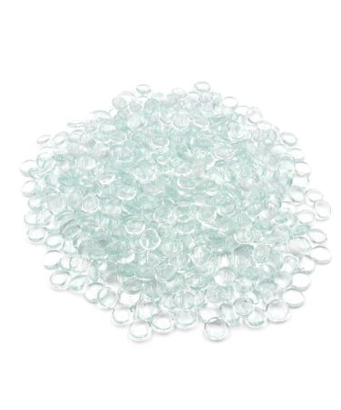 Flat Glass Marbles for Vases - 5 LB Clear Decorative Stone Beads for Vases, Crafts, Colored Rocks Table Scatter, Aquarium and Fish Tank Pebbles, Party Centerpieces, Gem Dcor, Mosaics Floral Displays