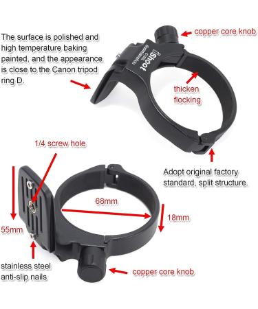iShoot Tripod Mount Ring for Canon EF 100mm f/2.8L Macro Lens | ARCA Compatible Quick Release Plate | Replacement for Canon Tripod Mount Ring D - Buy Online on SooperMarket.com