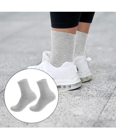 Lurrose Men's Moisturizing Cotton Gel Socks - Foot Repair & Care Treatment for Dry Cracked Skin - 2 Pack Light Gray - Buy Online on SooperMarket.com