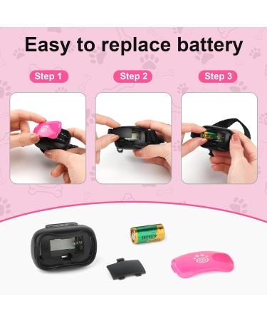 Small Dog Bark Collar - Adjustable Anti-Barking Device with Beep and Vibration - Humane Deterrent for Small to Medium Dogs - Pink - Buy Online on SooperMarket.com