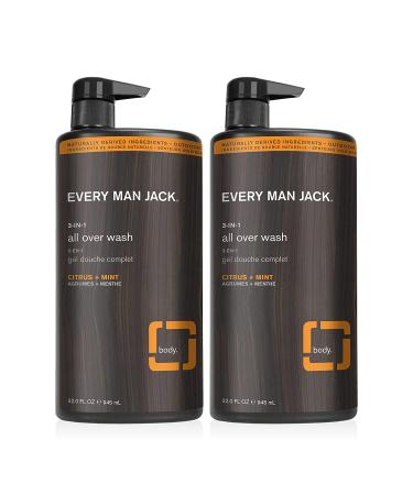 Every Man Jack Men s 3-in-1 All Over Wash - Soy Proteins, Aloe, Citrus + Mint Scent - 32 fl. oz - Buy Online on SooperMarket.com