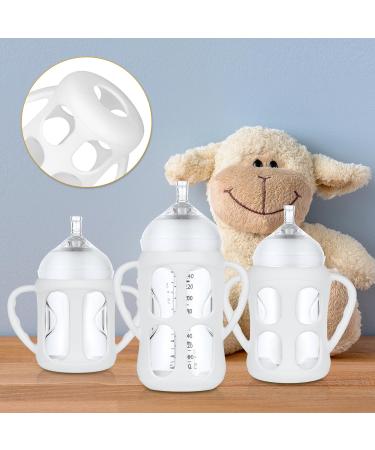 Peutier 3PCs BPA-Free Silicone Bottle Handles for Avent Natural Baby Bottles | Soft Easy Grip Holder for Babies | Self-Drinking Independence | 7.56x8cm - Buy Online on SooperMarket.com