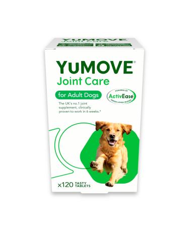 YuMOVE Adult Dog | Joint Supplement for Adult Dogs with Glucosamine Chondroitin Green Lipped Mussel | Aged 6 to 8 | 6x20(120) Tablets 120 Tablets