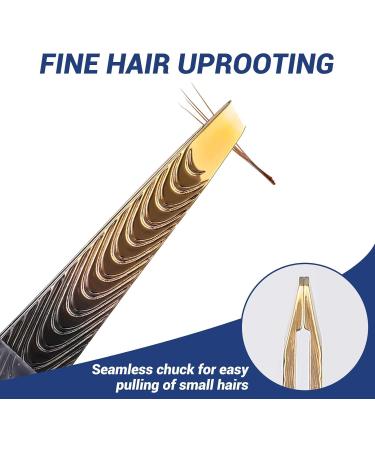 Andibro Eyebrow Hair Removal Tweezers Stainless Steel Precision Eyebrow Pluckers Non-Slip Handles No Gaps Professional Flat Tip for Ingrown Facial Hair Lashes Home Men Women Beauty Salon(slanted tip) - Buy Online on SooperMarket.com