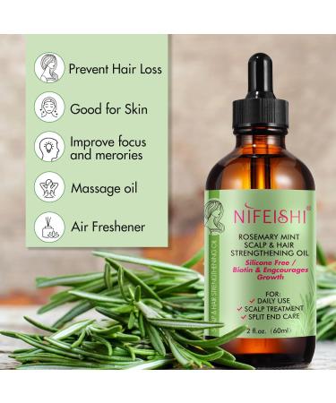 Rosemary Oil for Hair Growth Rosemary Oil for Skin Face 100% Pure Natural Improved Hair Growth Nourishes Scalp Rosemary Hair Oil For Men Women - Buy Online on SooperMarket.com