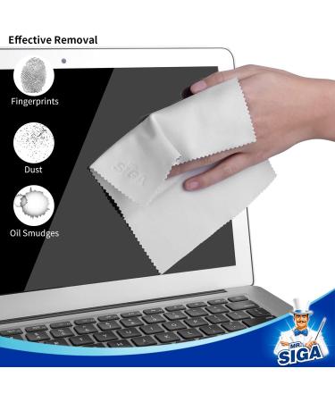 MR.SIGA Premium Microfiber Cleaning Cloths - 6 Pack (6 x 7 inches) for Lens, Eyeglasses, Screens, Tablets & Glasses - Buy Online on SooperMarket.com