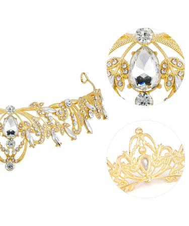 Aprince Gold Crown and Tiara | Crystal Tiaras for Women | Birthday & Bridal Headband for Wedding, Prom, Mother's Day - Buy Online on SooperMarket.com