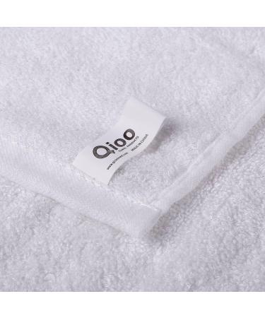 Qioo Baby Bamboo Washcloths 6 Pack - White | Soft & Gentle Baby Washcloths - Buy Online on SooperMarket.com