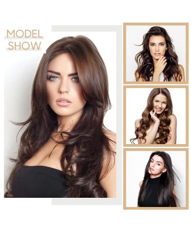 S-noilite Clip In Extensions | Dark Black 76cm Half Wig & Hair Compression - Smooth 3/4 Wig - Buy Online on SooperMarket.com